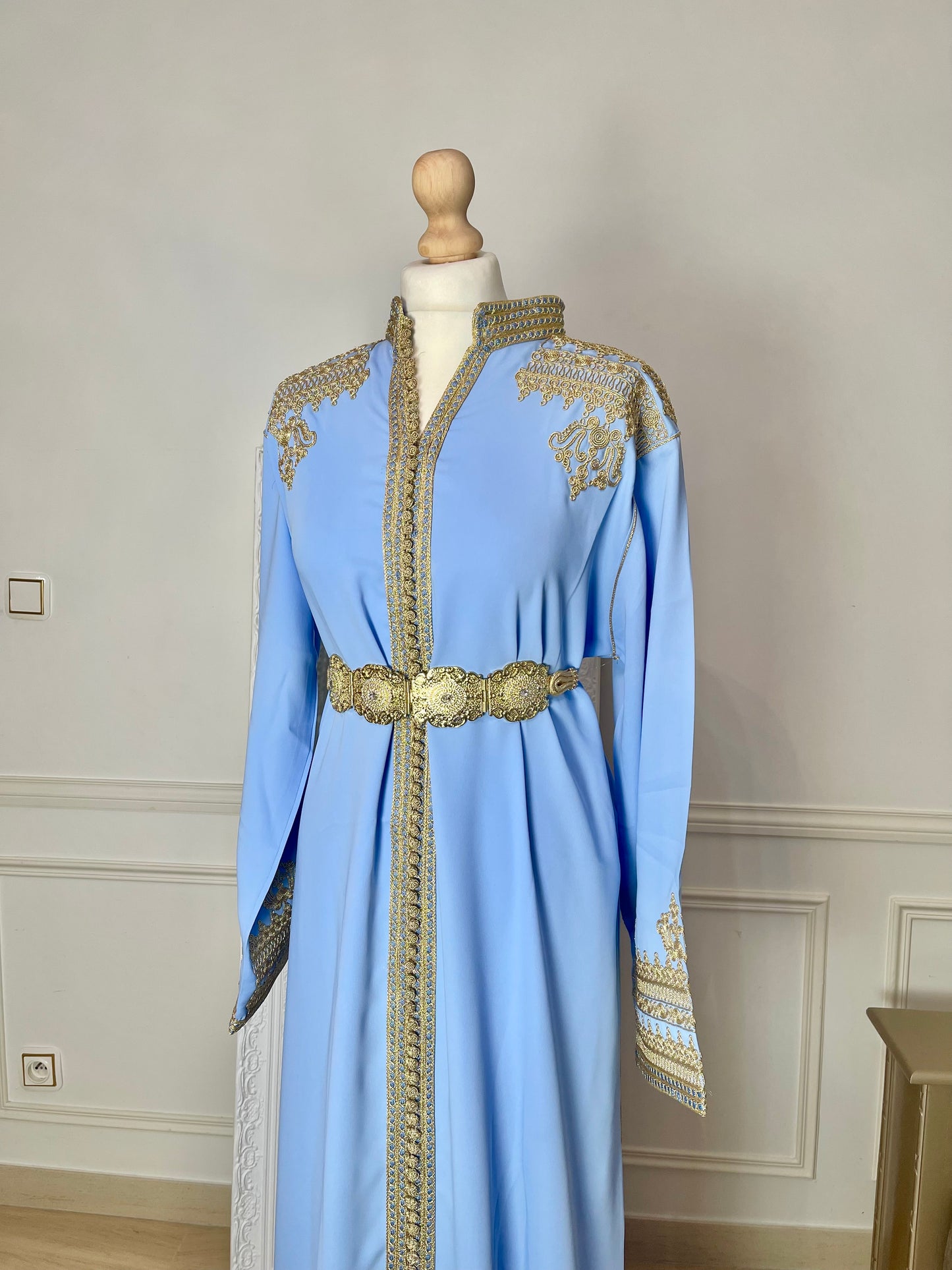 Caftan Inès bleu clair