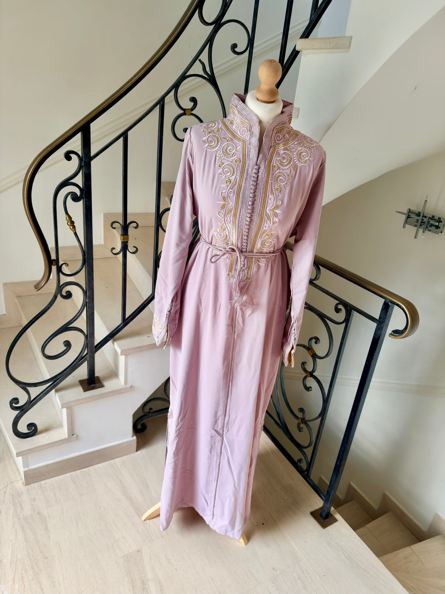 Caftan Sirine bleu rose