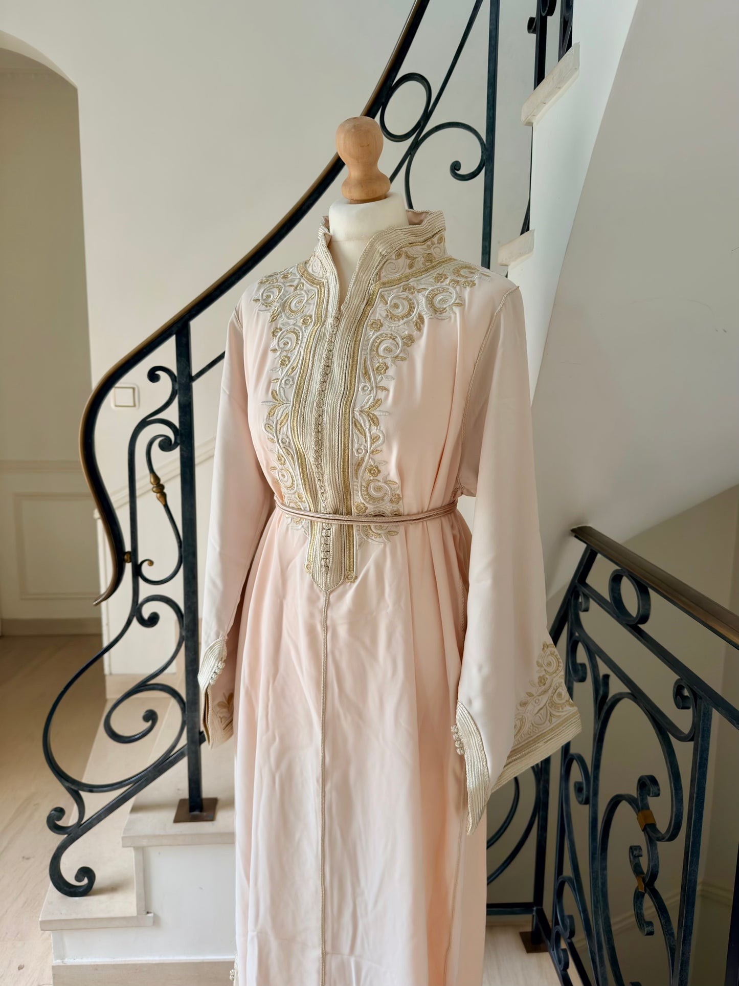Caftan Sirine rose bébé