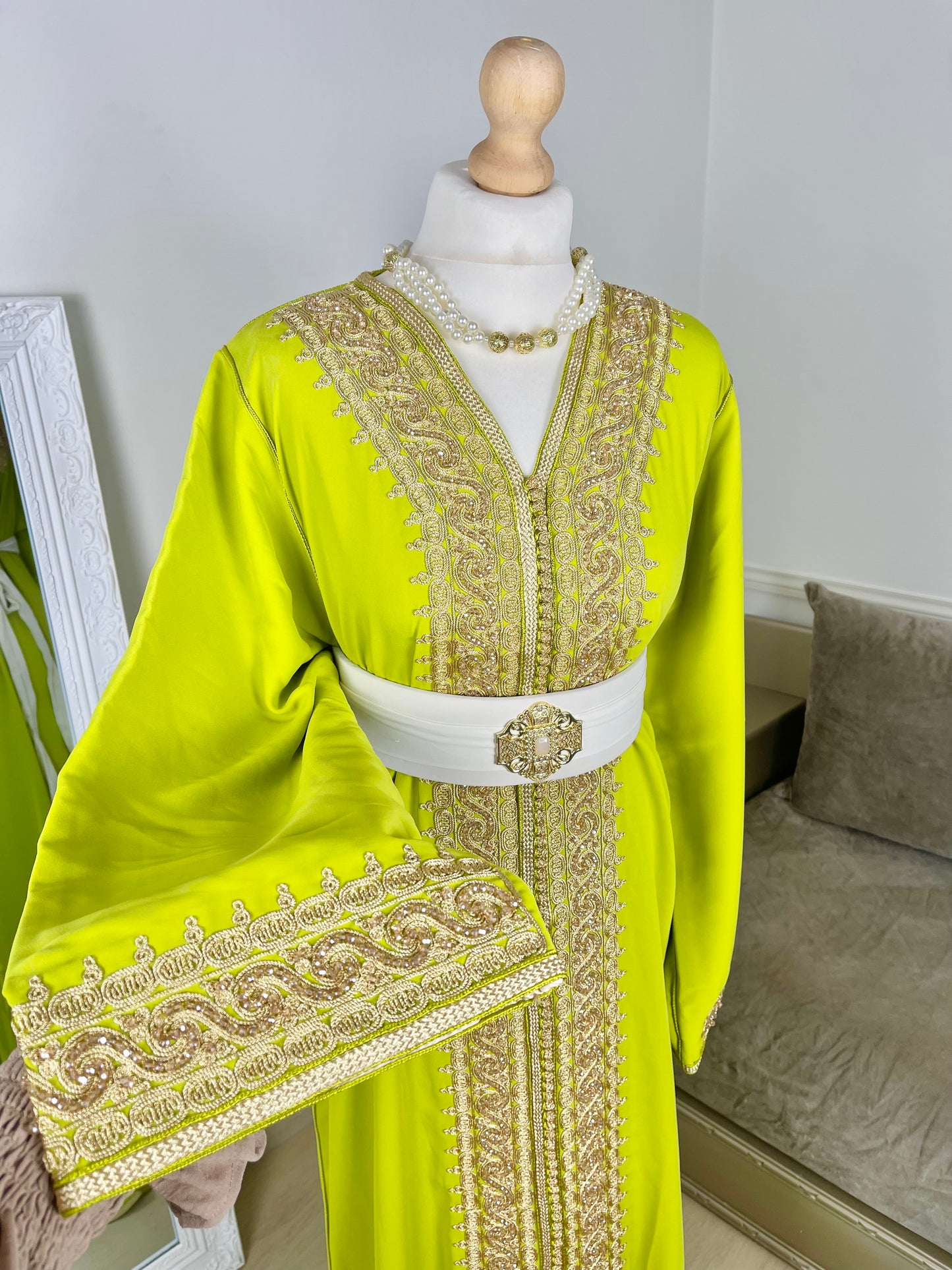 Caftan Leïna lime