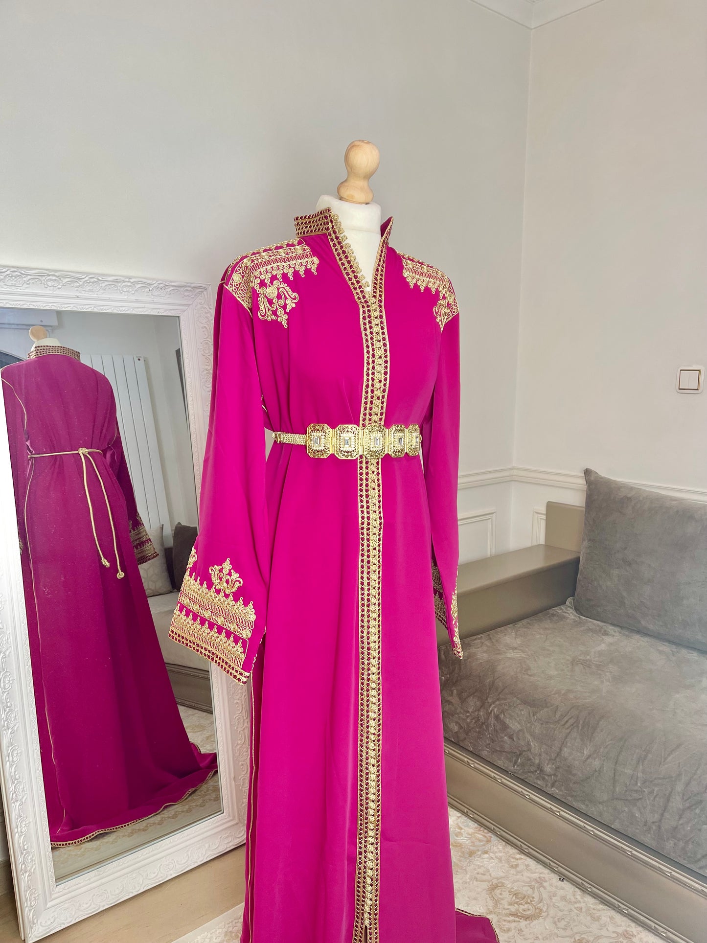 Caftan Inès rose fushia