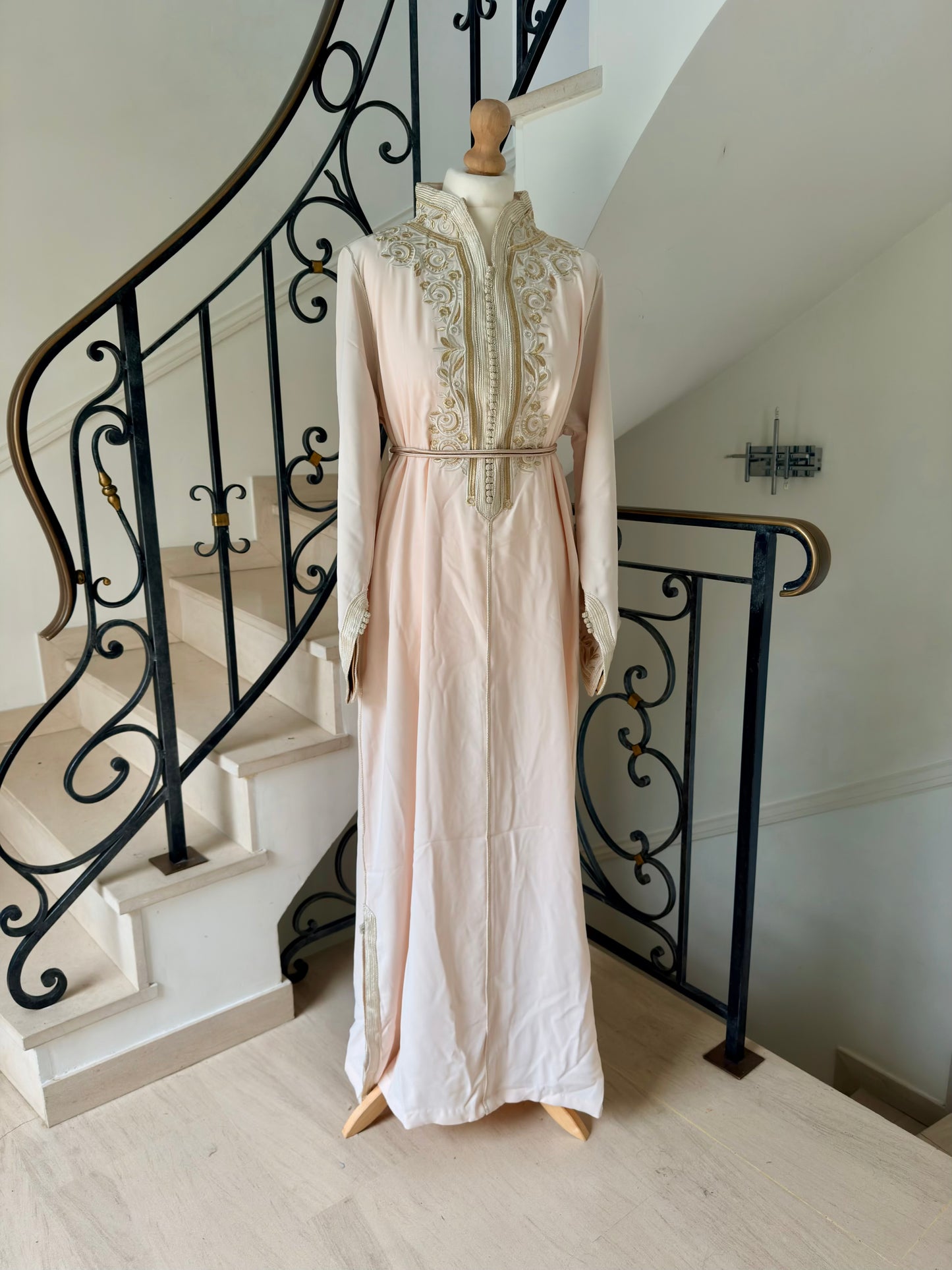 Caftan Sirine rose bébé