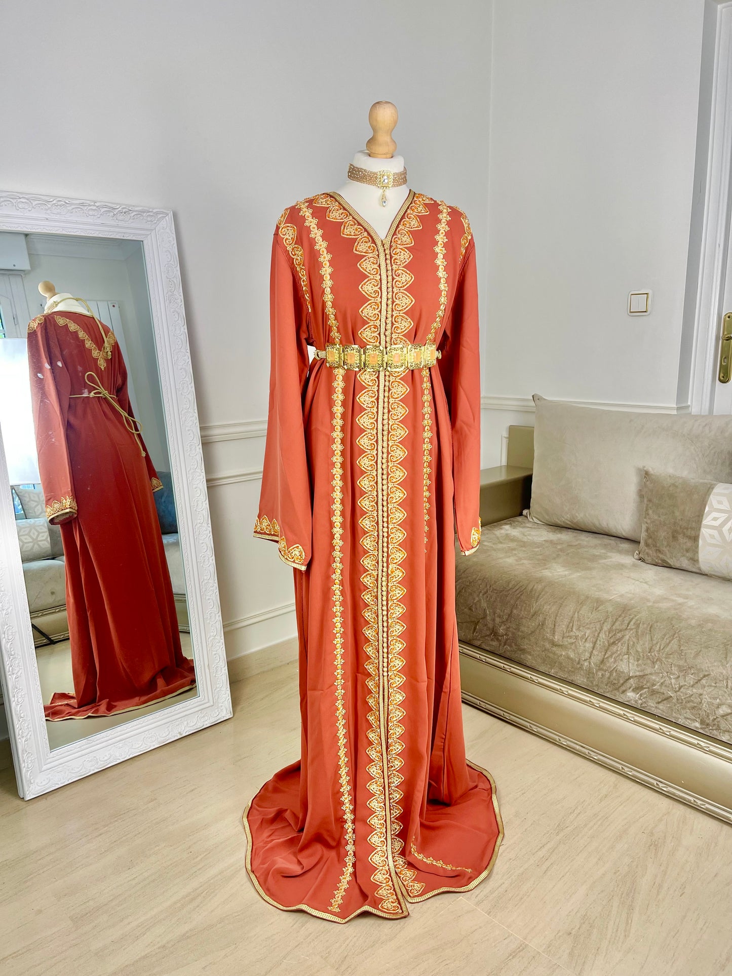 Caftan Ahlam terracota