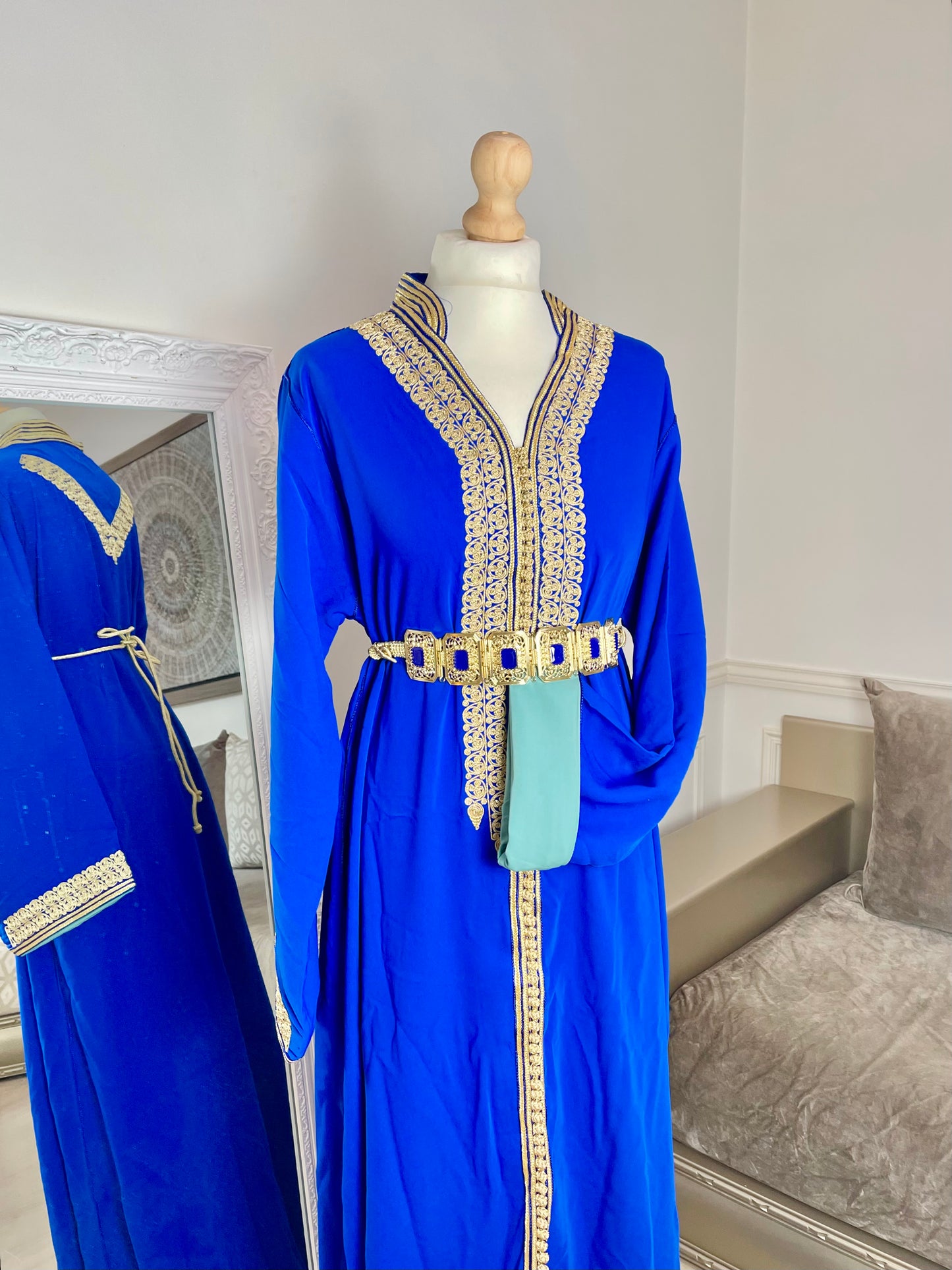 Caftan Eman bleu roi