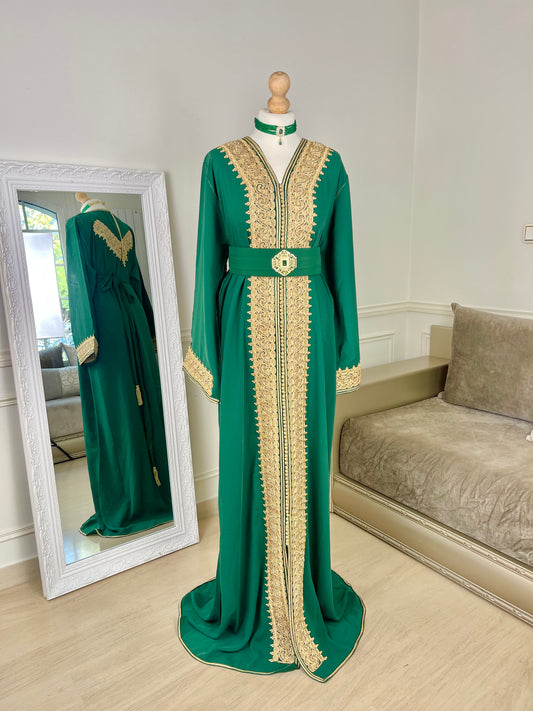 Caftan Rania vert
