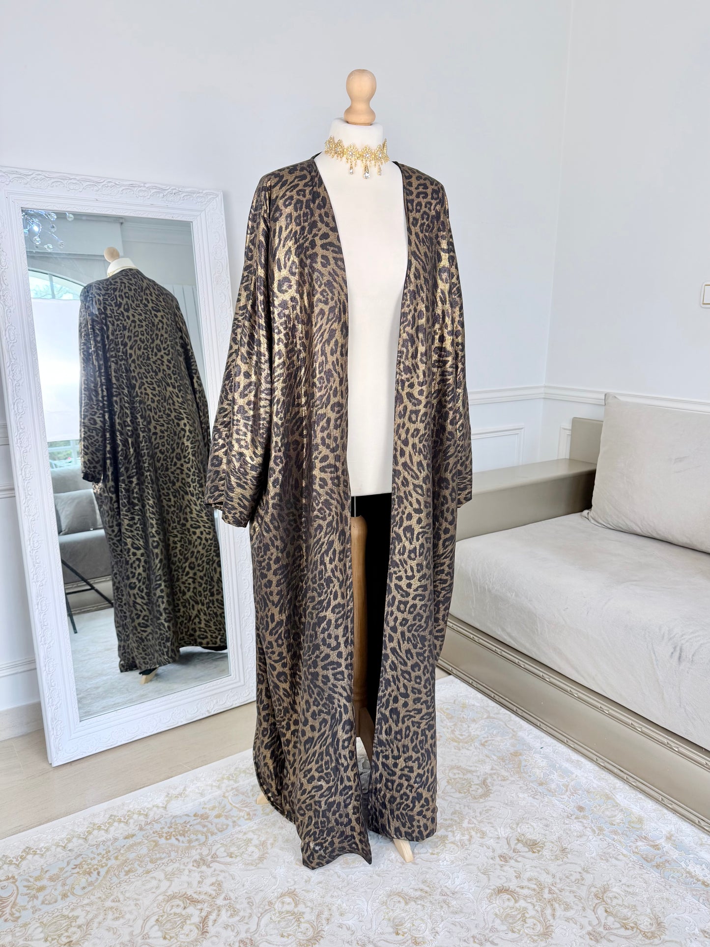 Kimono Léopard noir