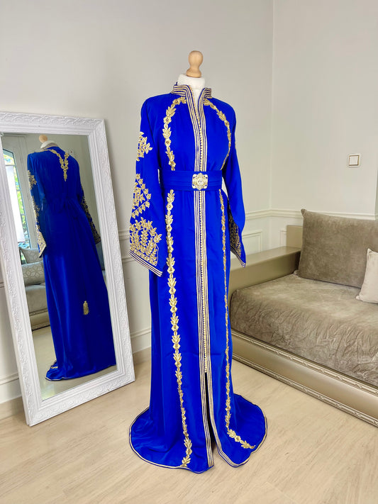 Caftan Assia bleu roi