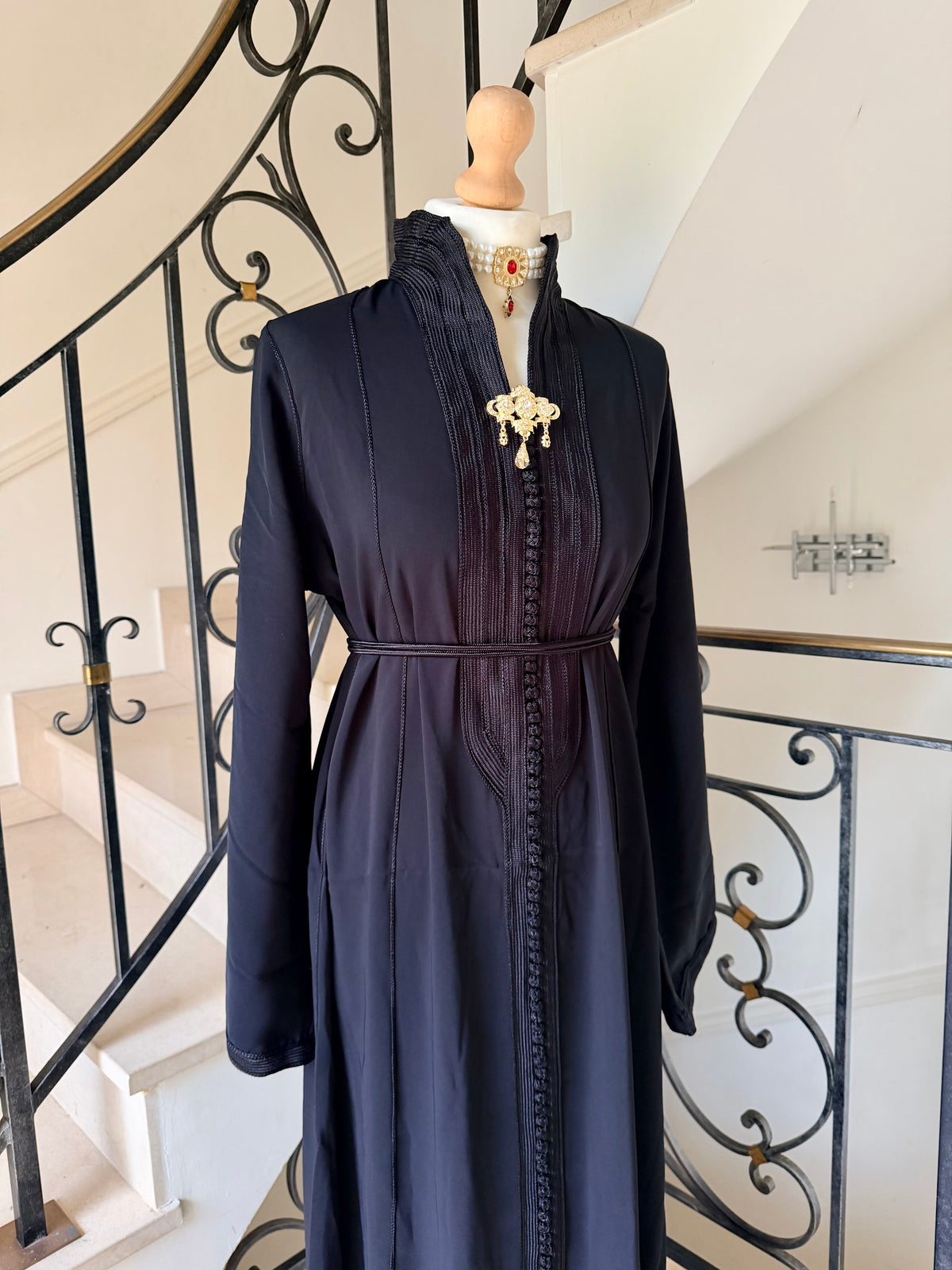 Caftan Assia noir