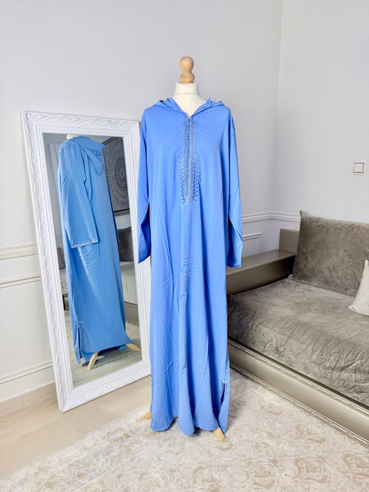 Jellaba Halima bleu