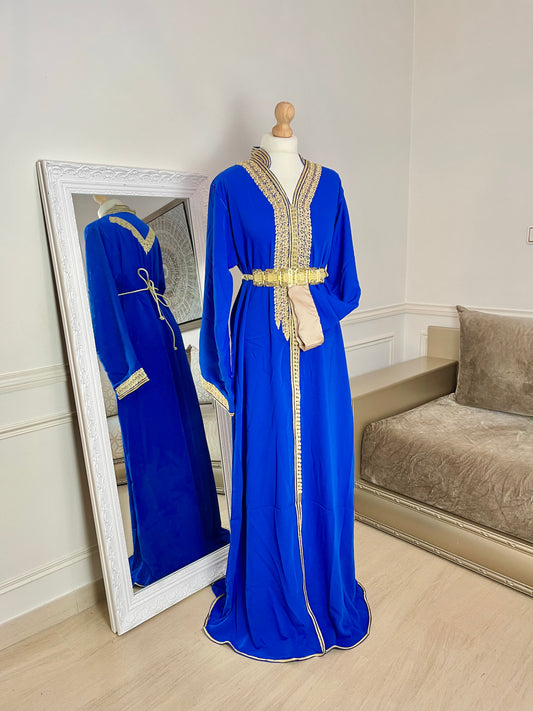 Caftan Eman bleu roi