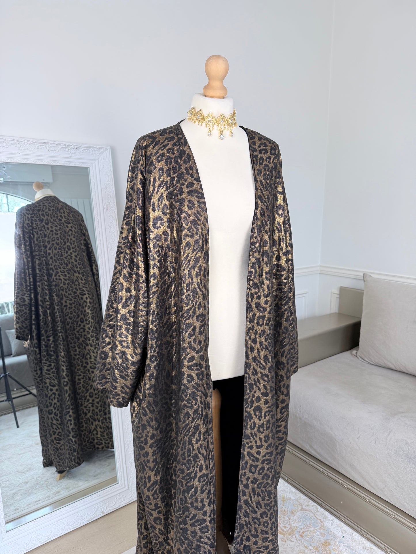 Kimono Léopard noir