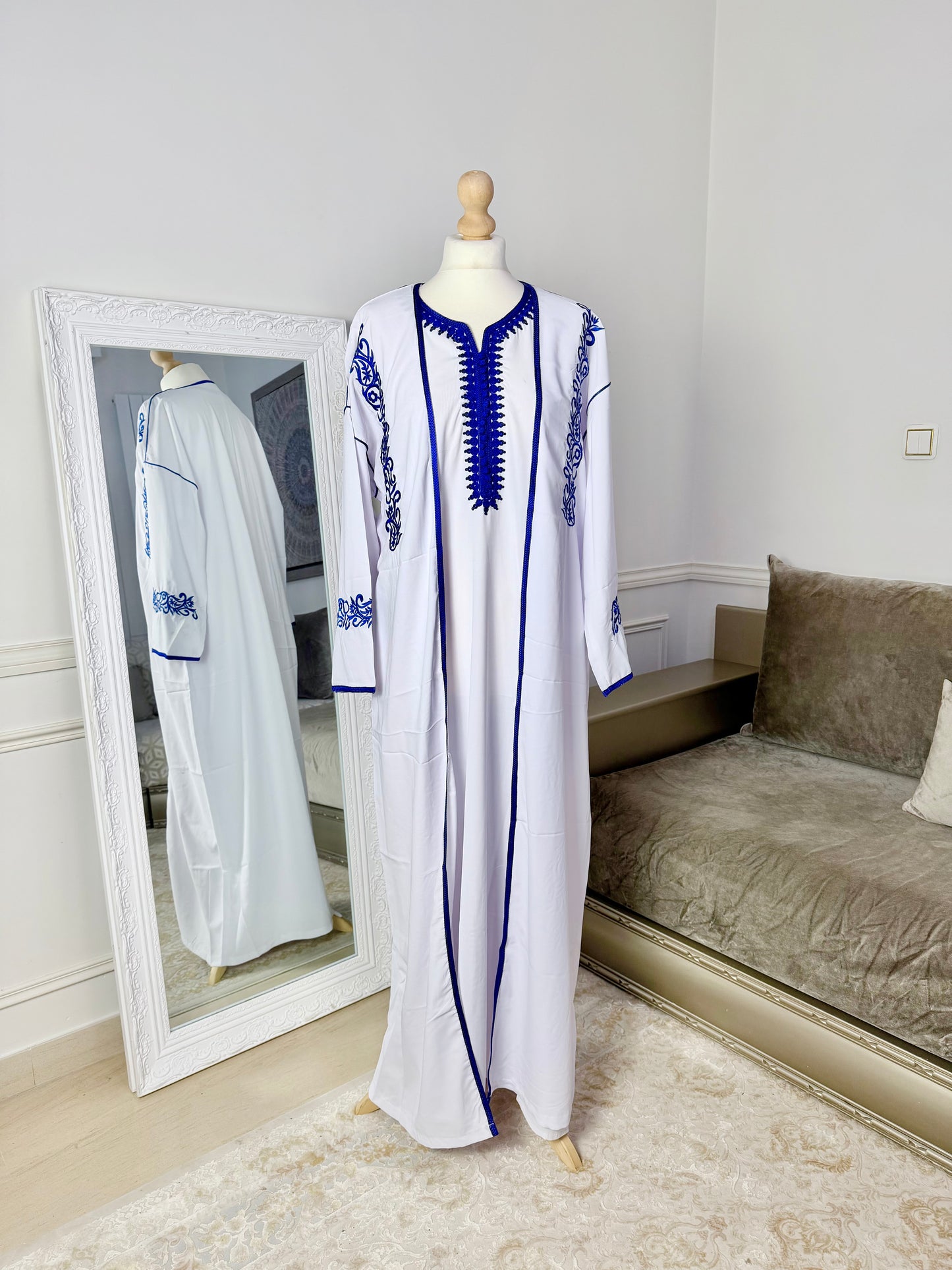 Ensemble Amira blanc et bleu