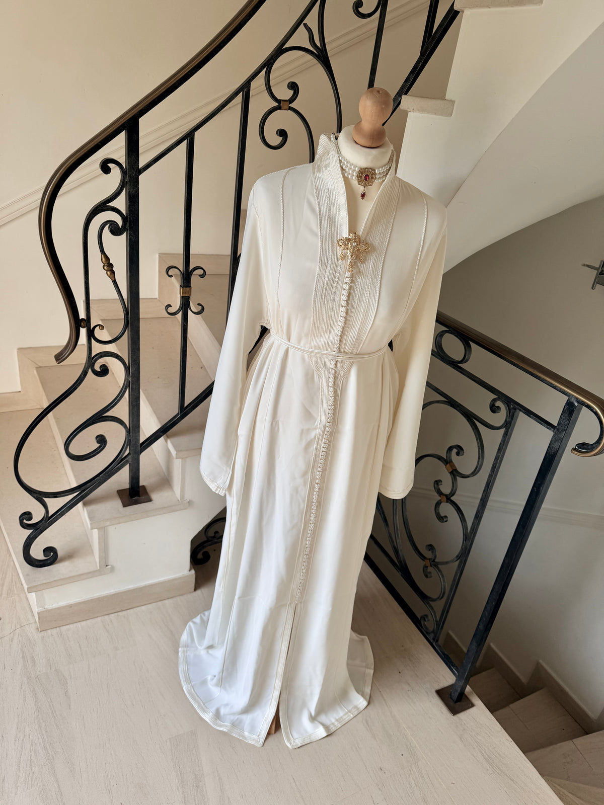 Caftan Assia blanc