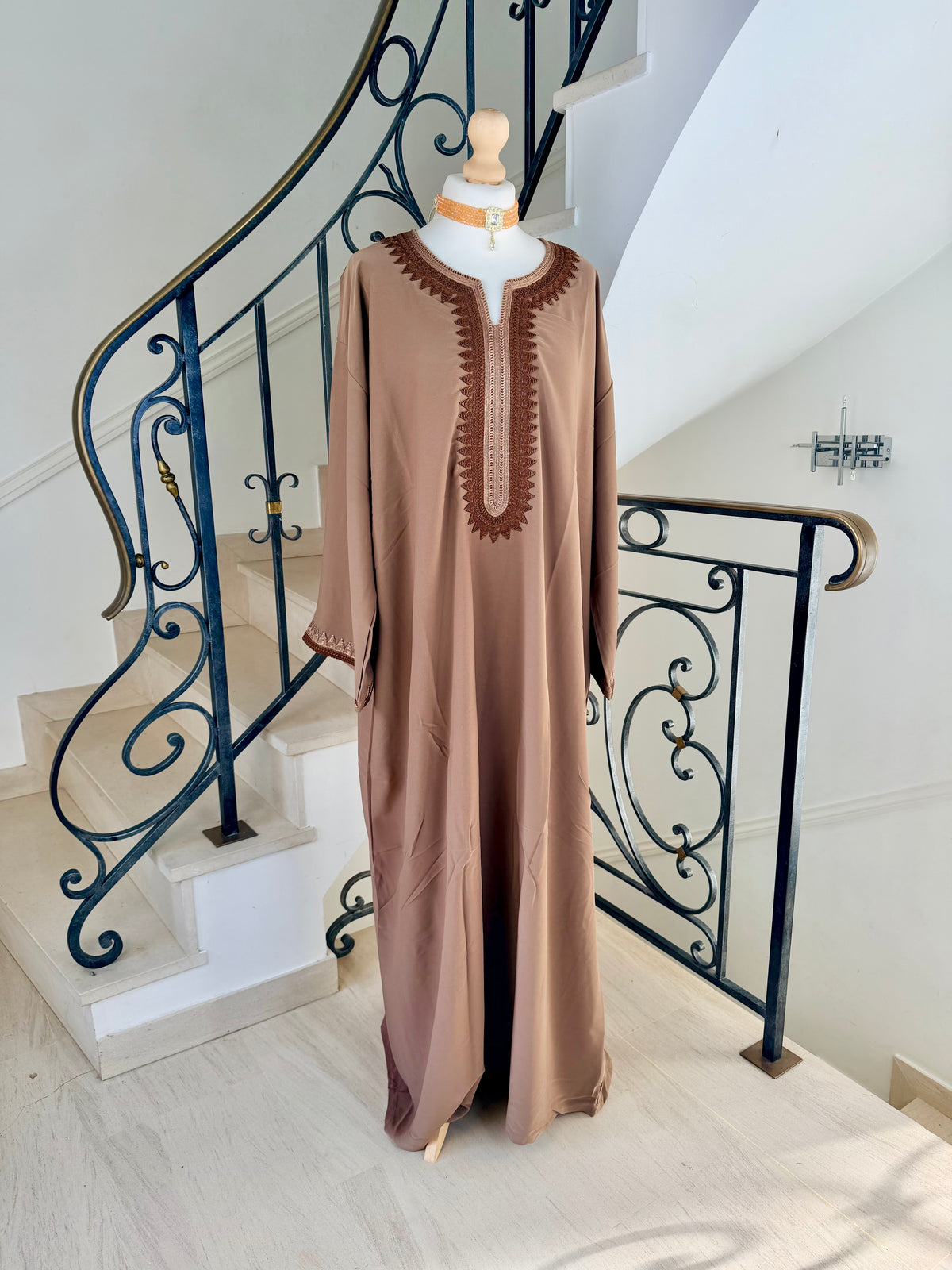 Gandoura Lina marron