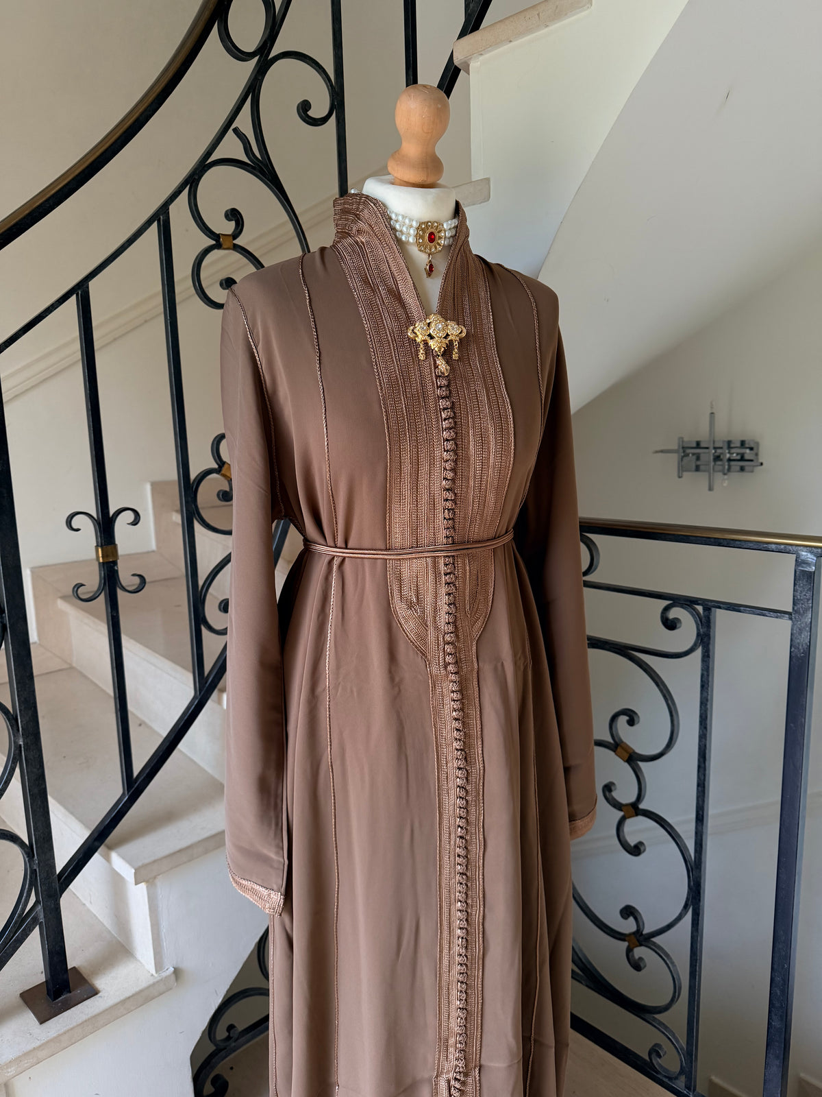 Caftan Assia marron