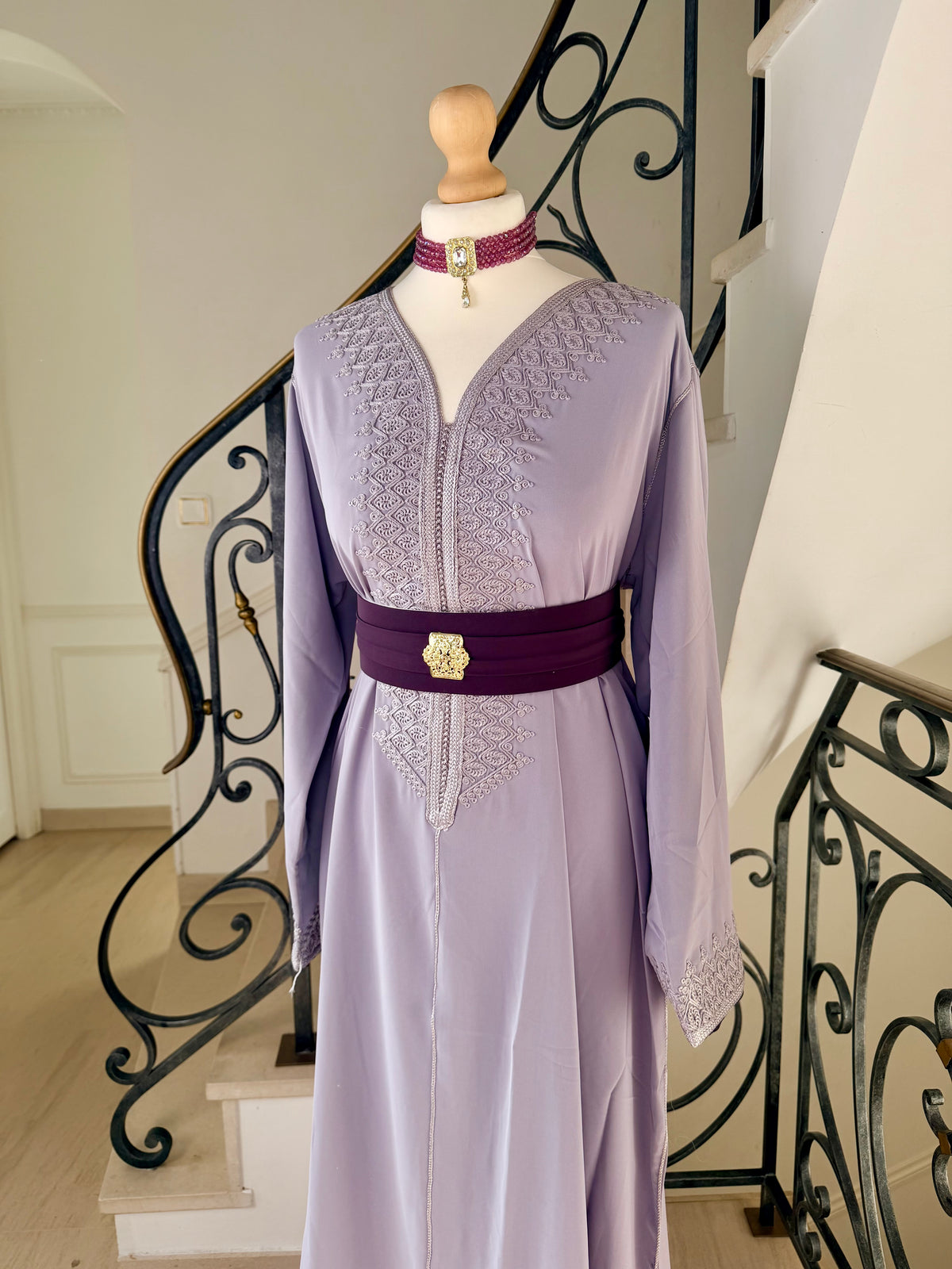 Caftan Aïcha mauve
