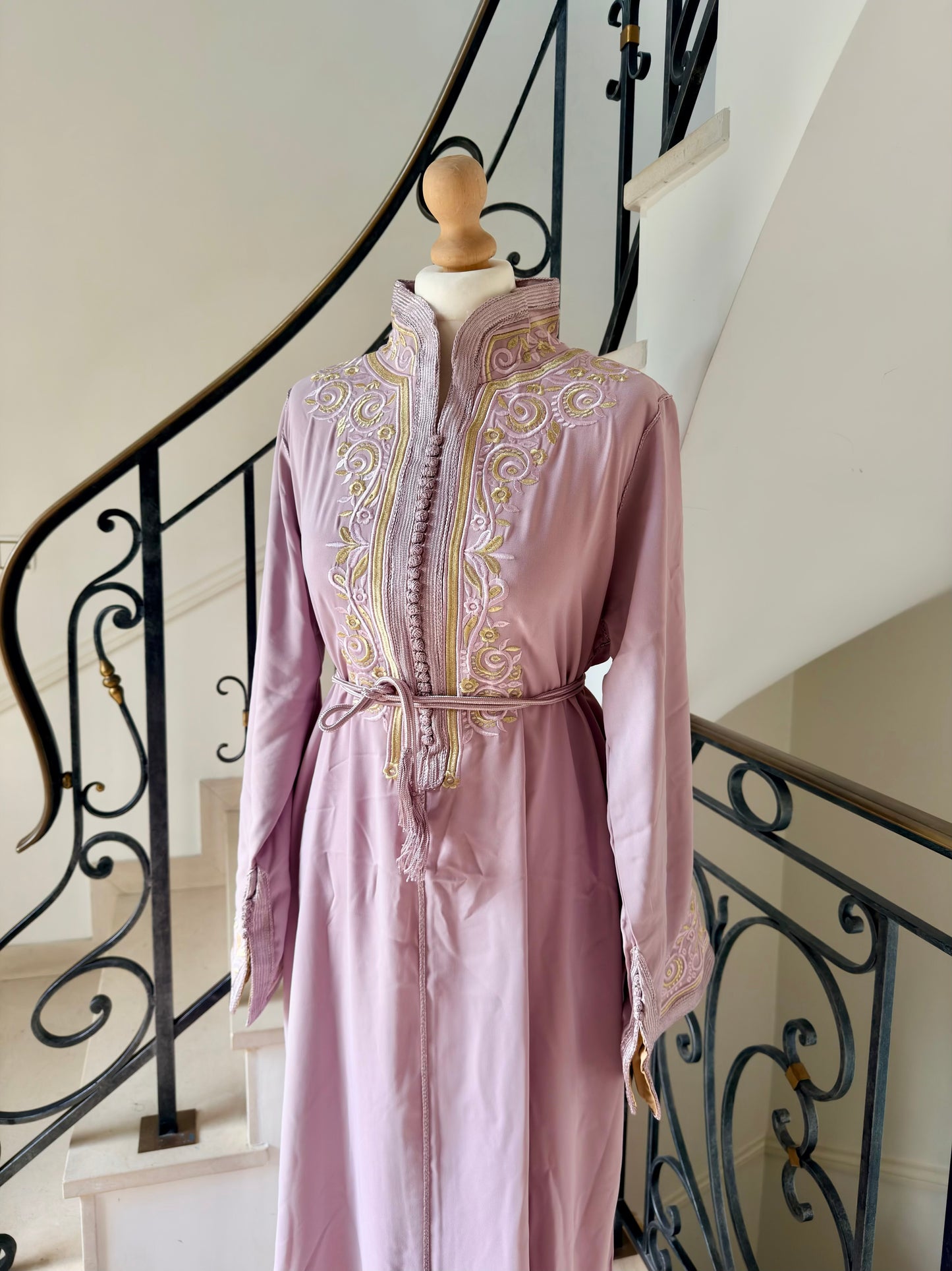 Caftan Sirine bleu rose