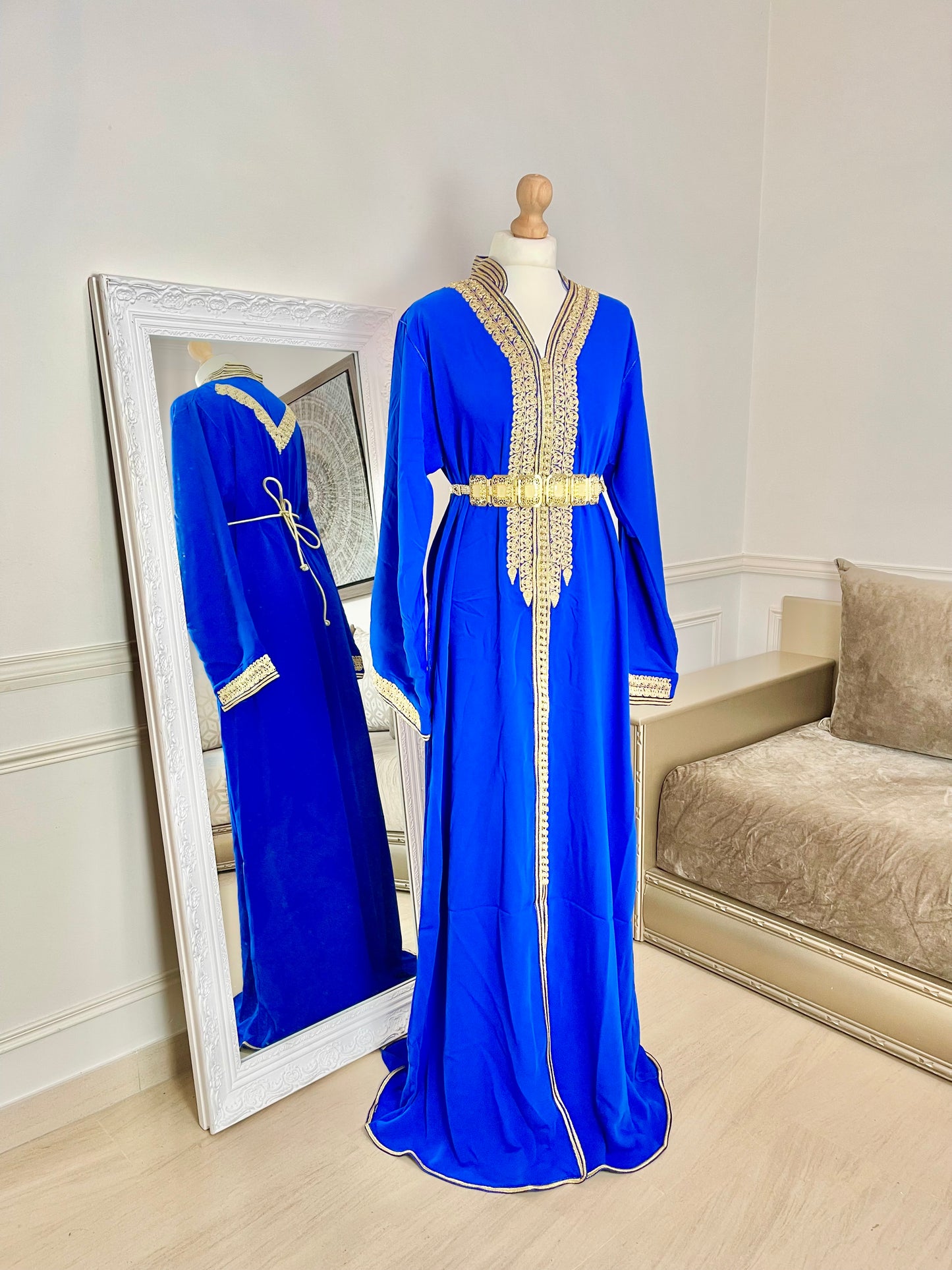 Caftan Eman bleu roi