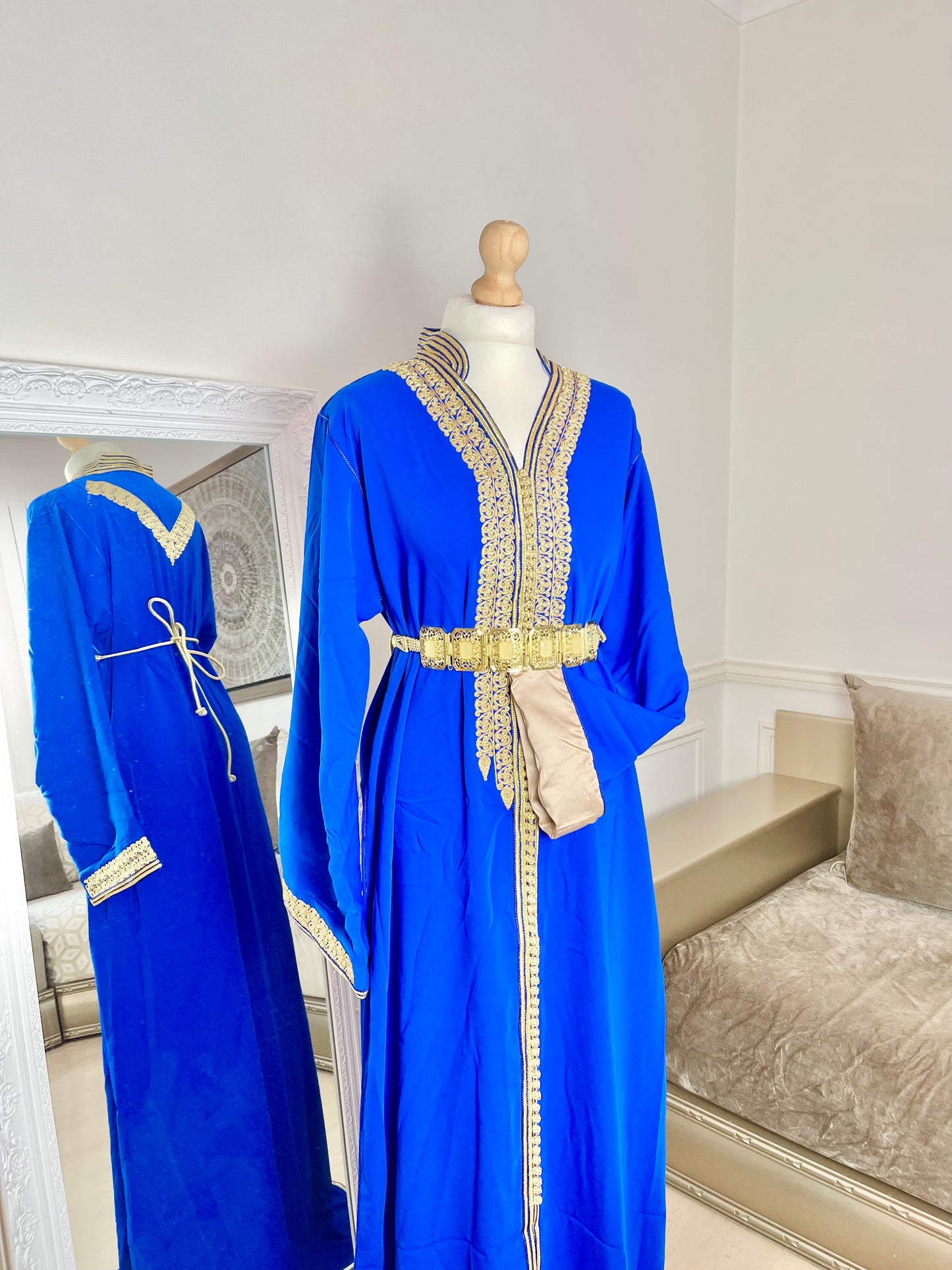 Caftan Eman bleu roi