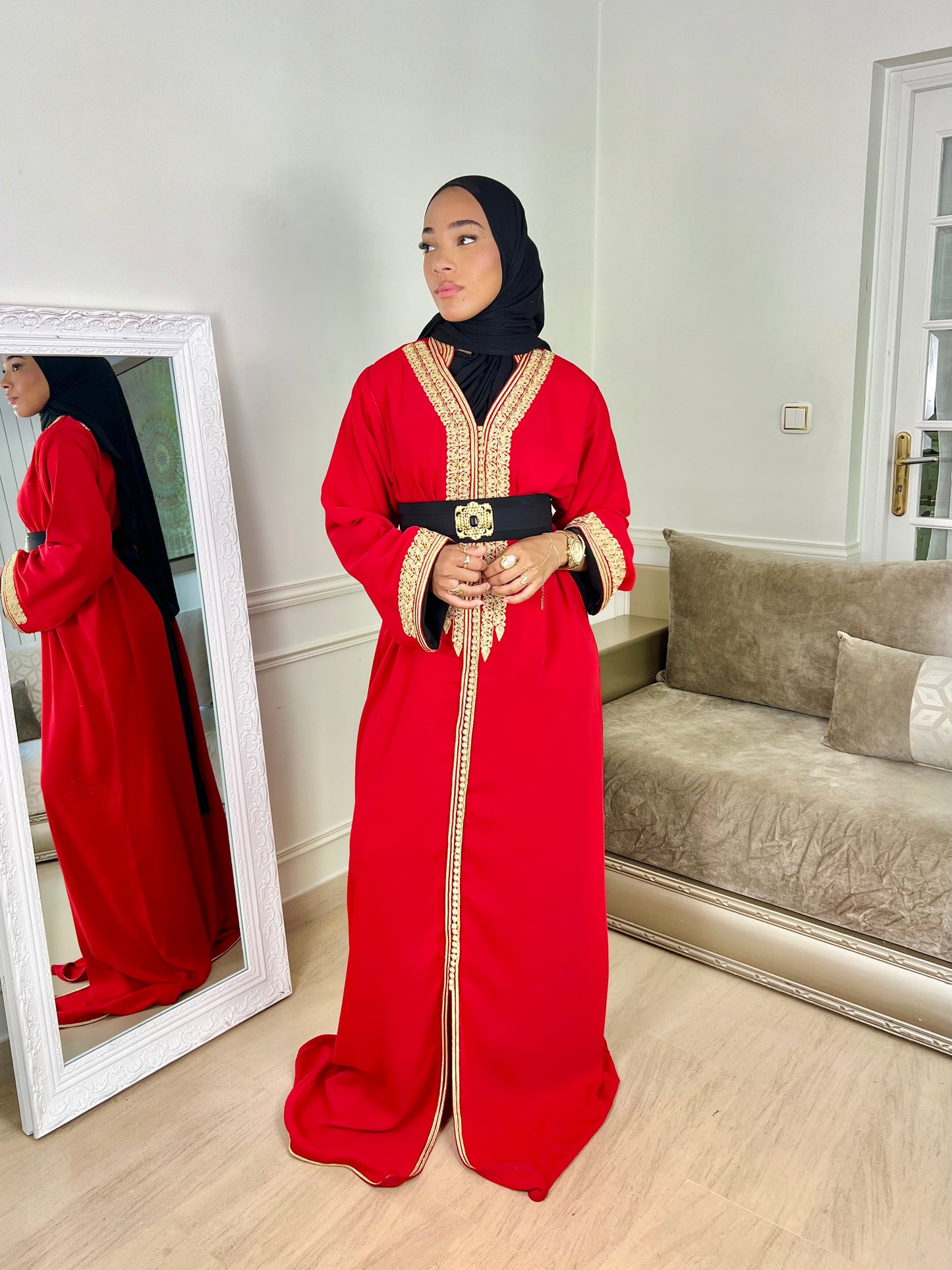 Caftan Eman rouge