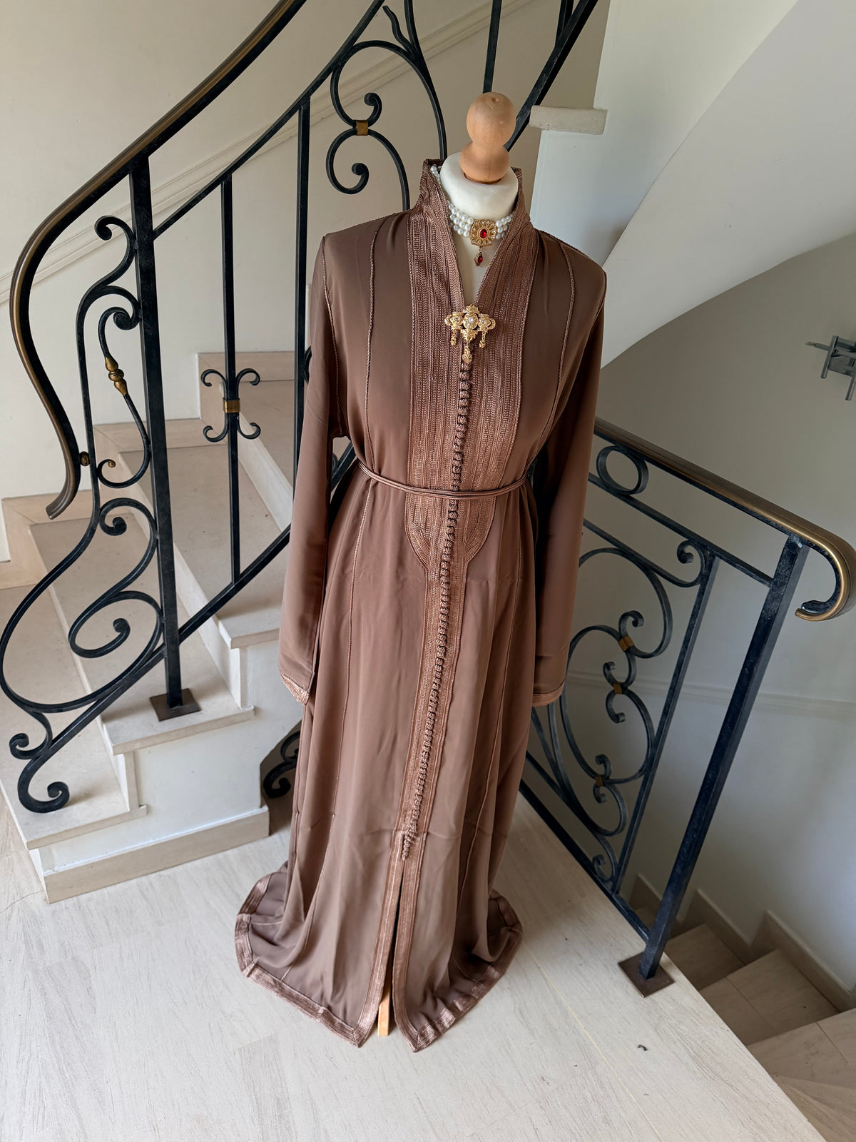 Caftan Assia marron