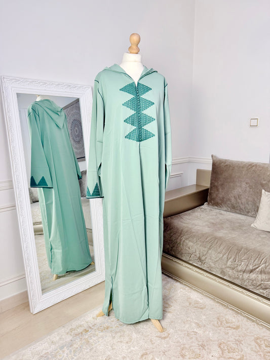 Jellaba Leïna vert eau