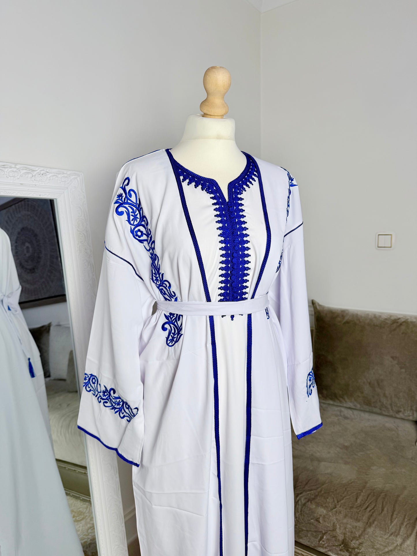 Ensemble Amira blanc et bleu