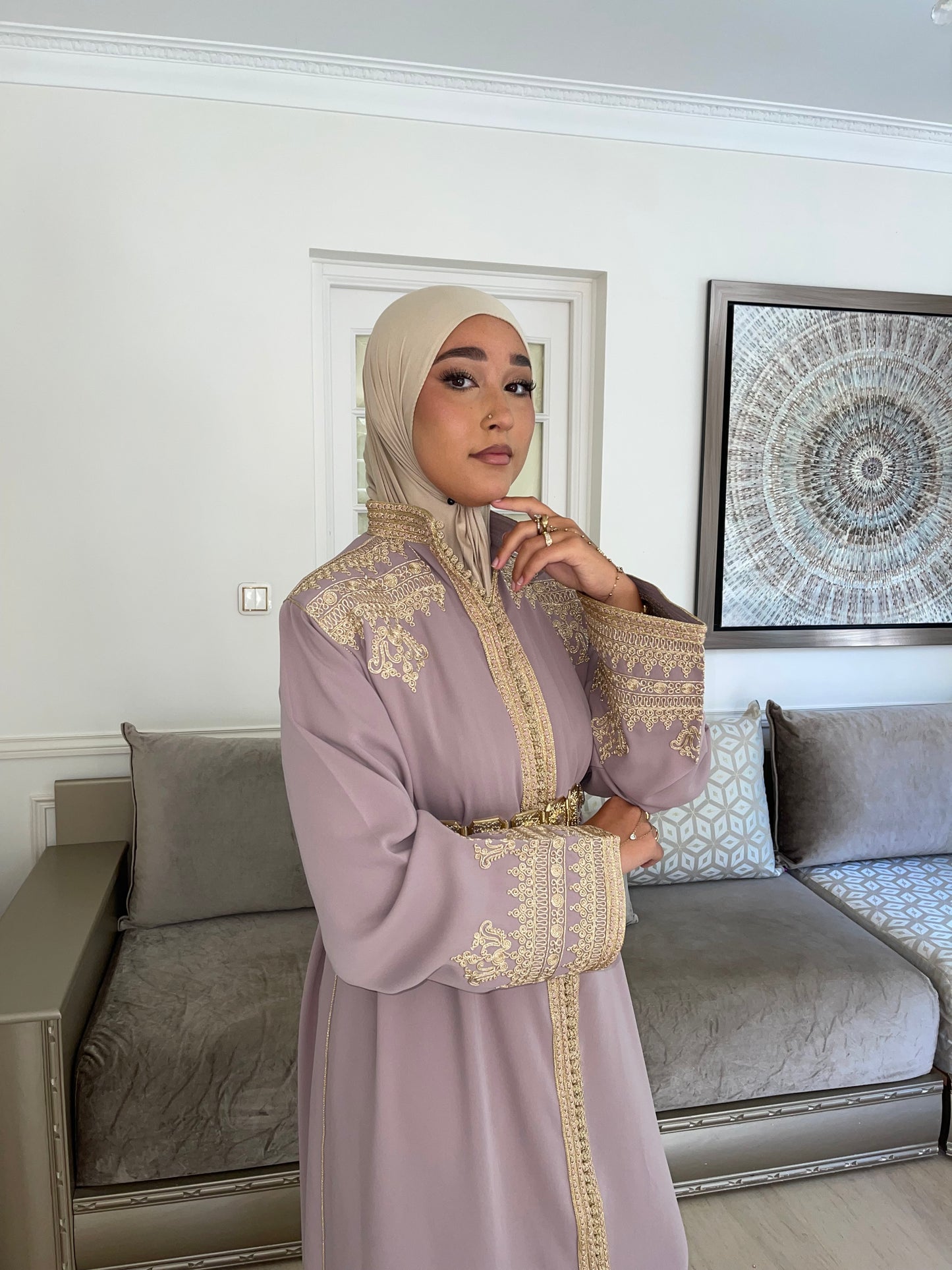 Caftan Inès taupe