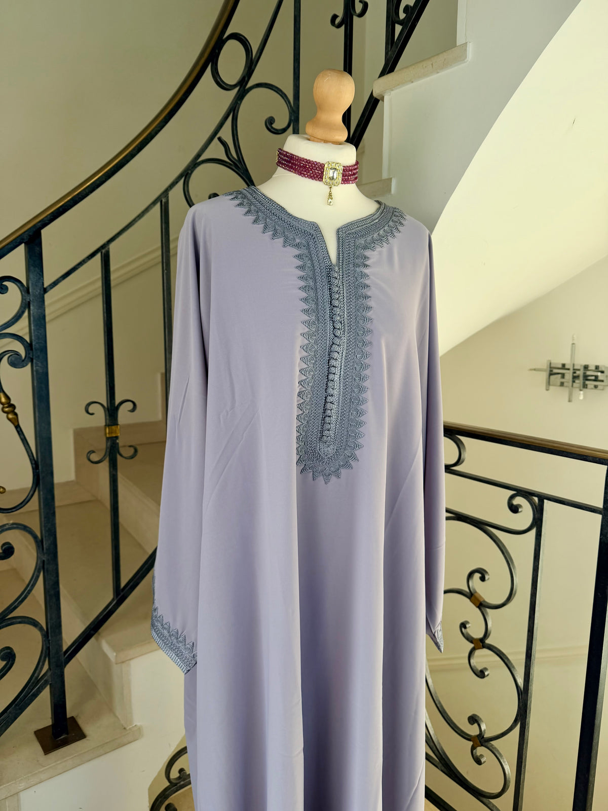 Gandoura Lina mauve