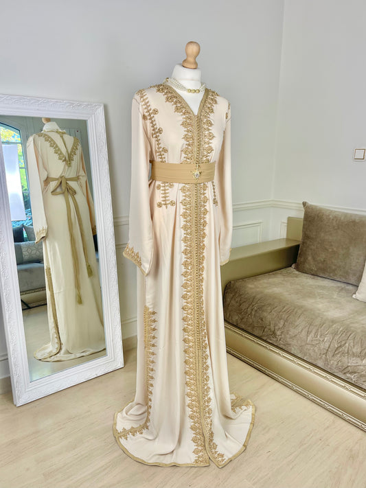 Caftan Ahlam crème