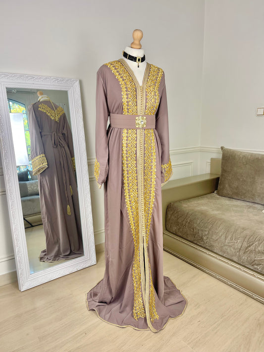 Caftan Leïna taupe