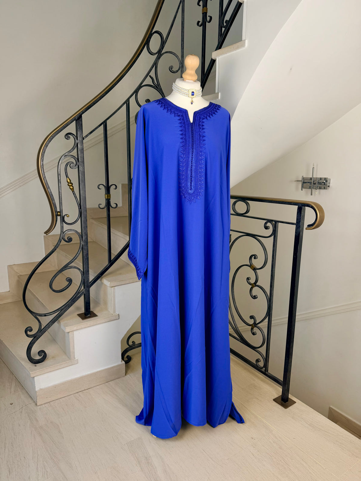 Gandoura Lina bleu roi