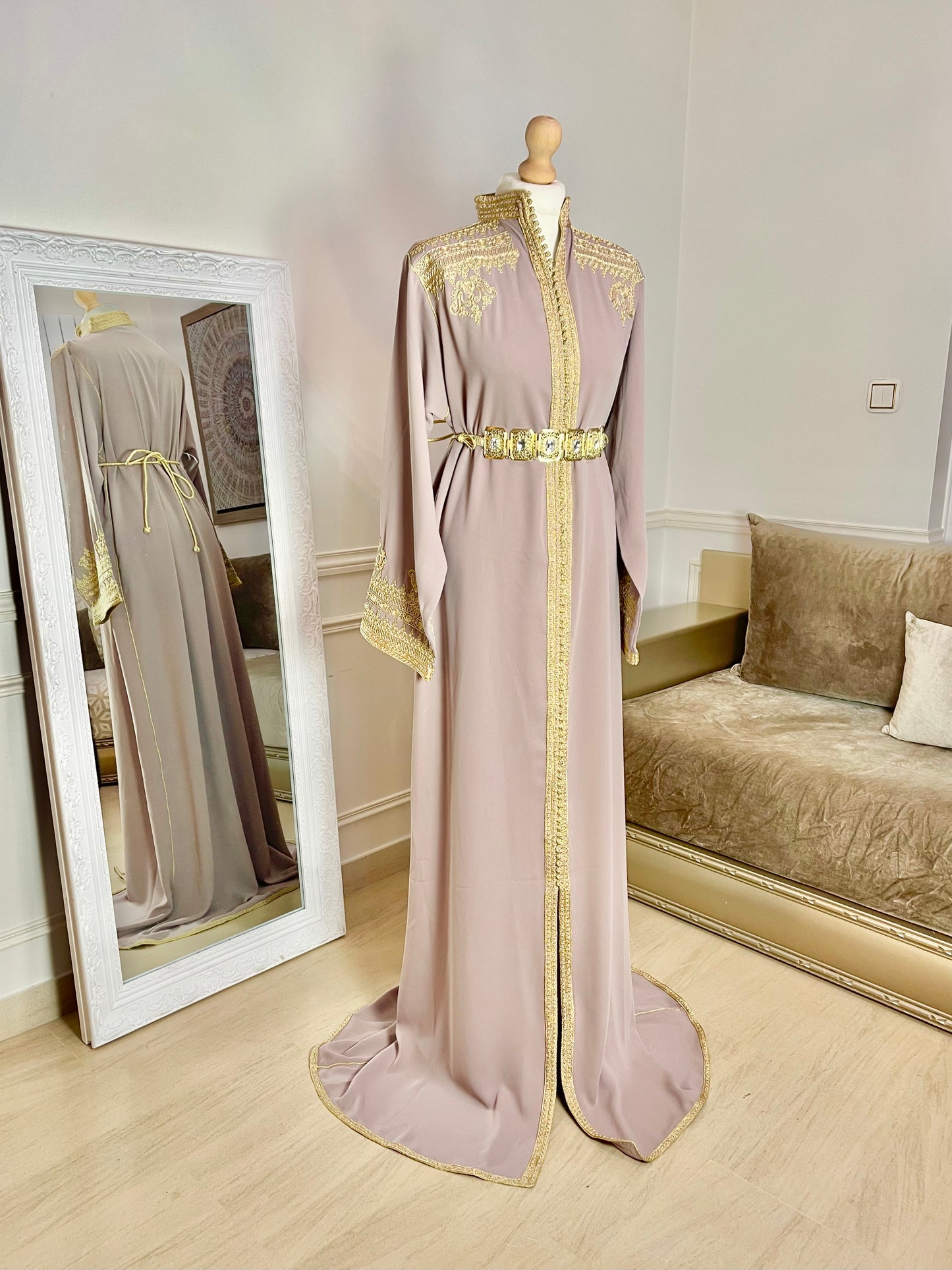 Caftan Inès taupe