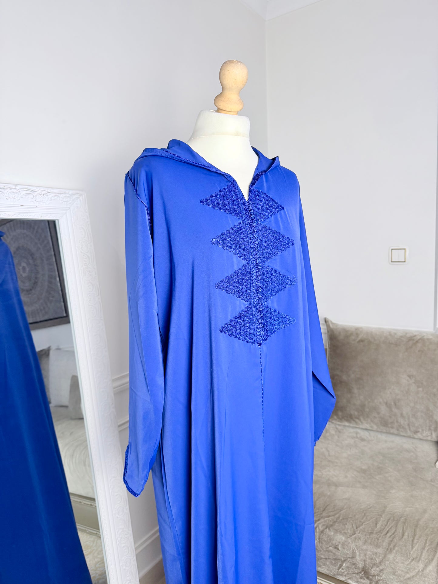 Jellaba Leïna bleu roi