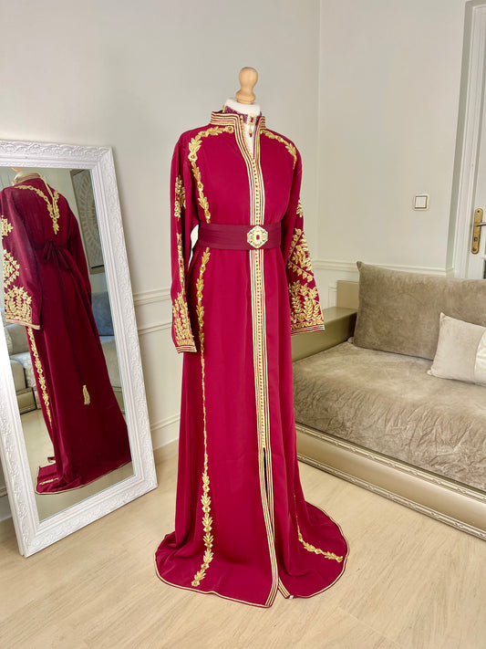 Caftan Assia bordeau