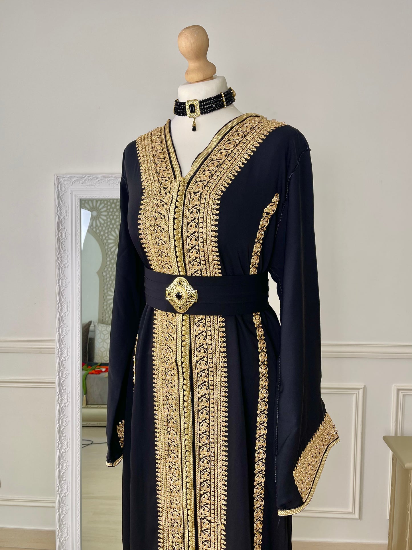 Caftan Rania noir