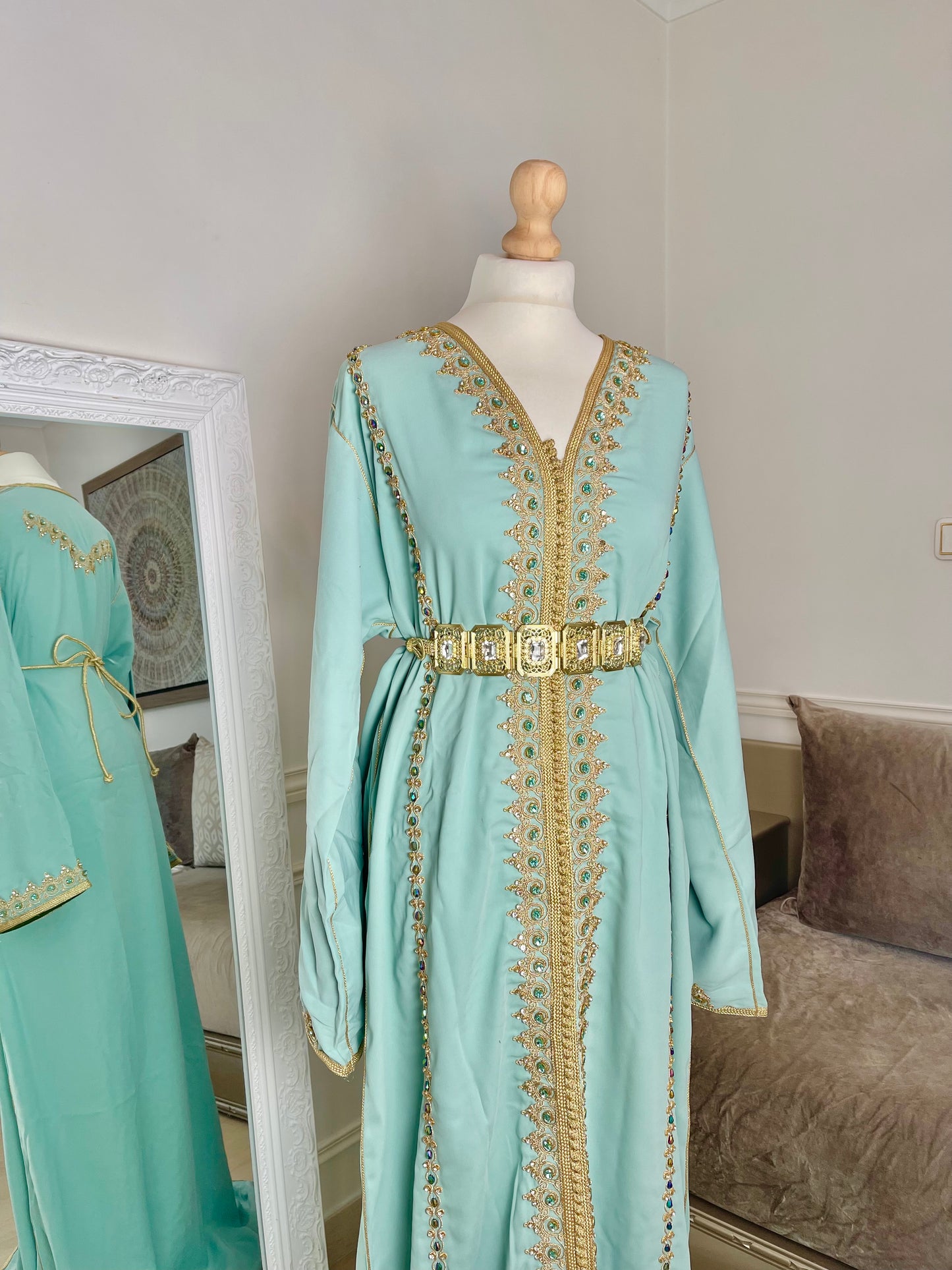 Caftan Sarah vert eau