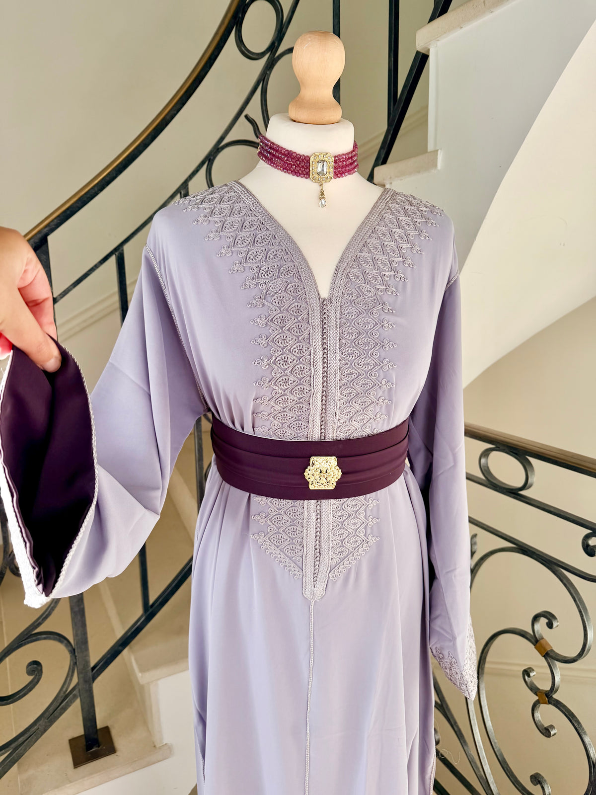 Caftan Aïcha mauve