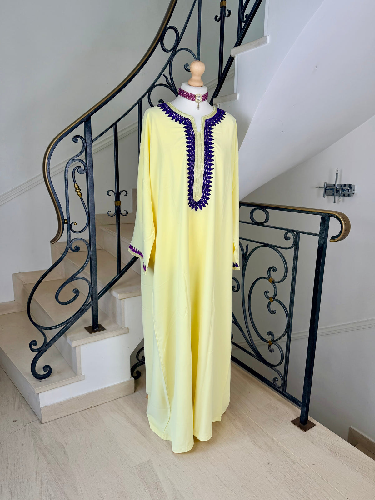 Gandoura Lina jaune poussin