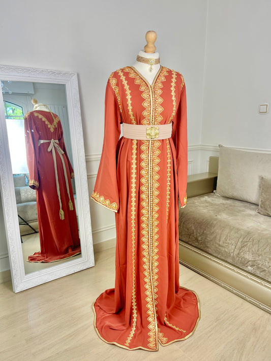 Caftan Ahlam terracota
