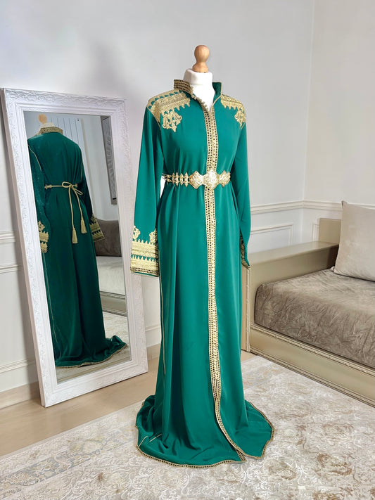 Caftan Inès vert