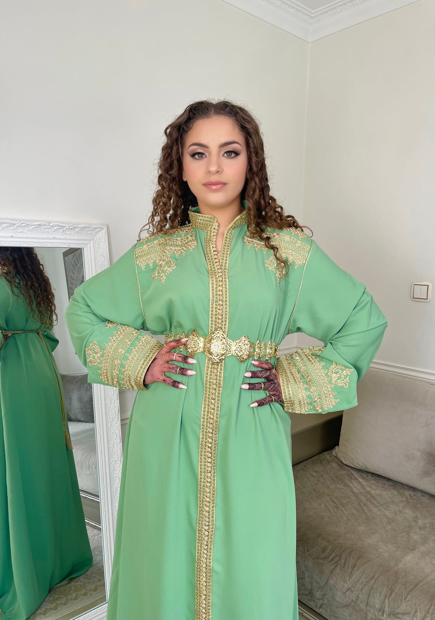 Caftan Inès vert