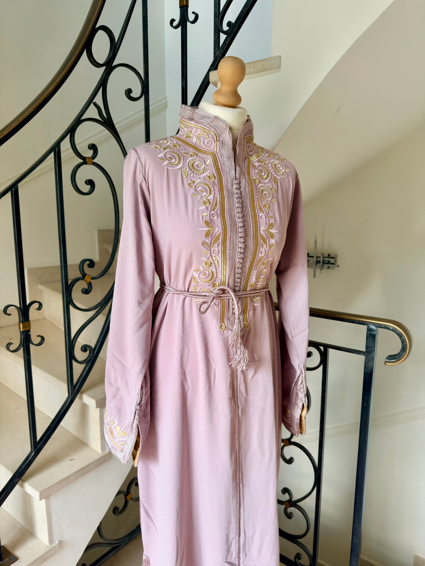 Caftan Sirine bleu rose