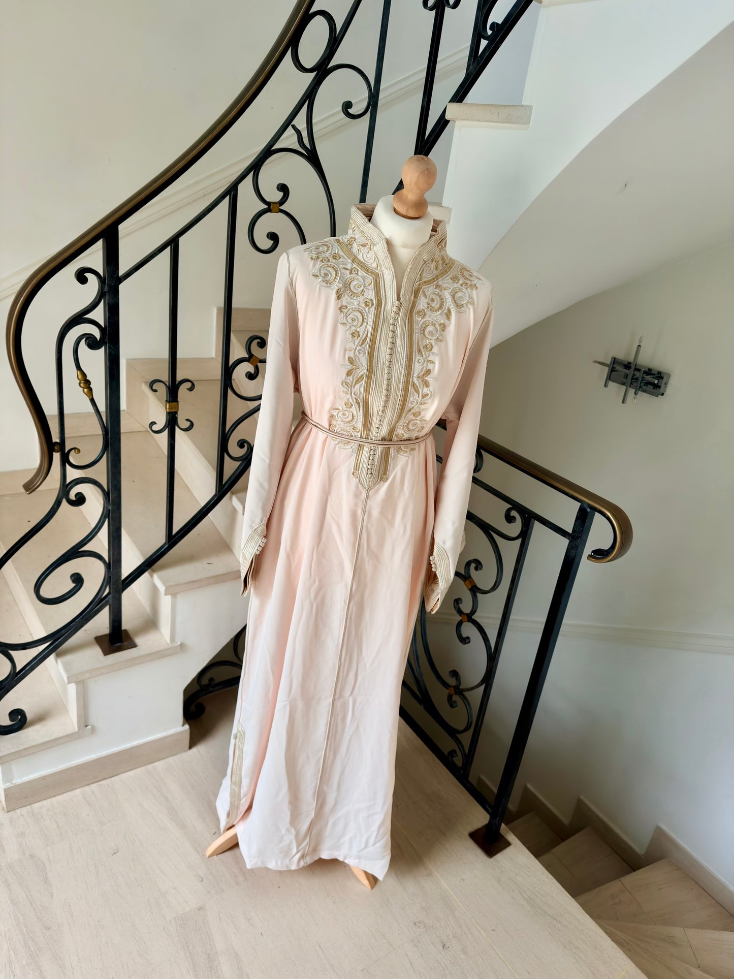 Caftan Sirine rose bébé