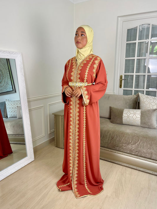 Caftan Ahlam terracota