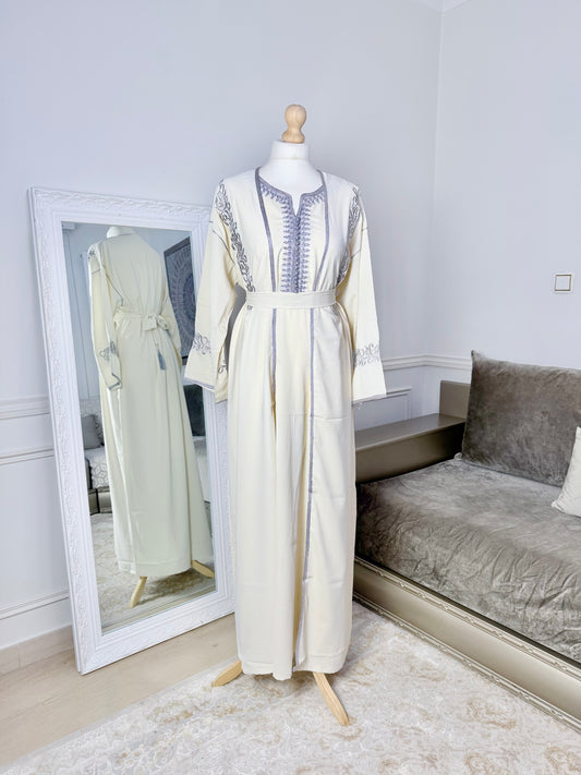 Ensemble Amira crème et gris