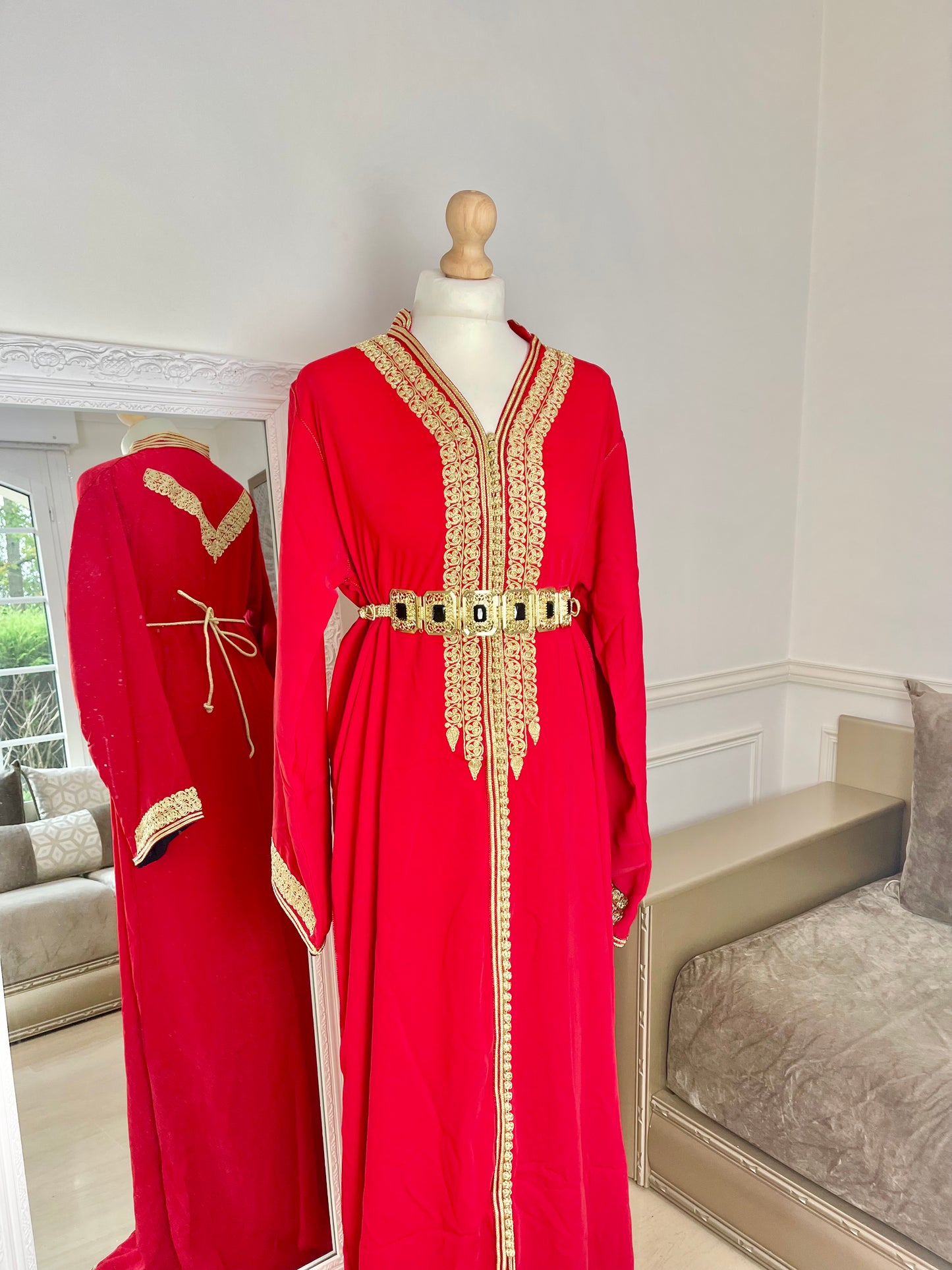 Caftan Eman rouge