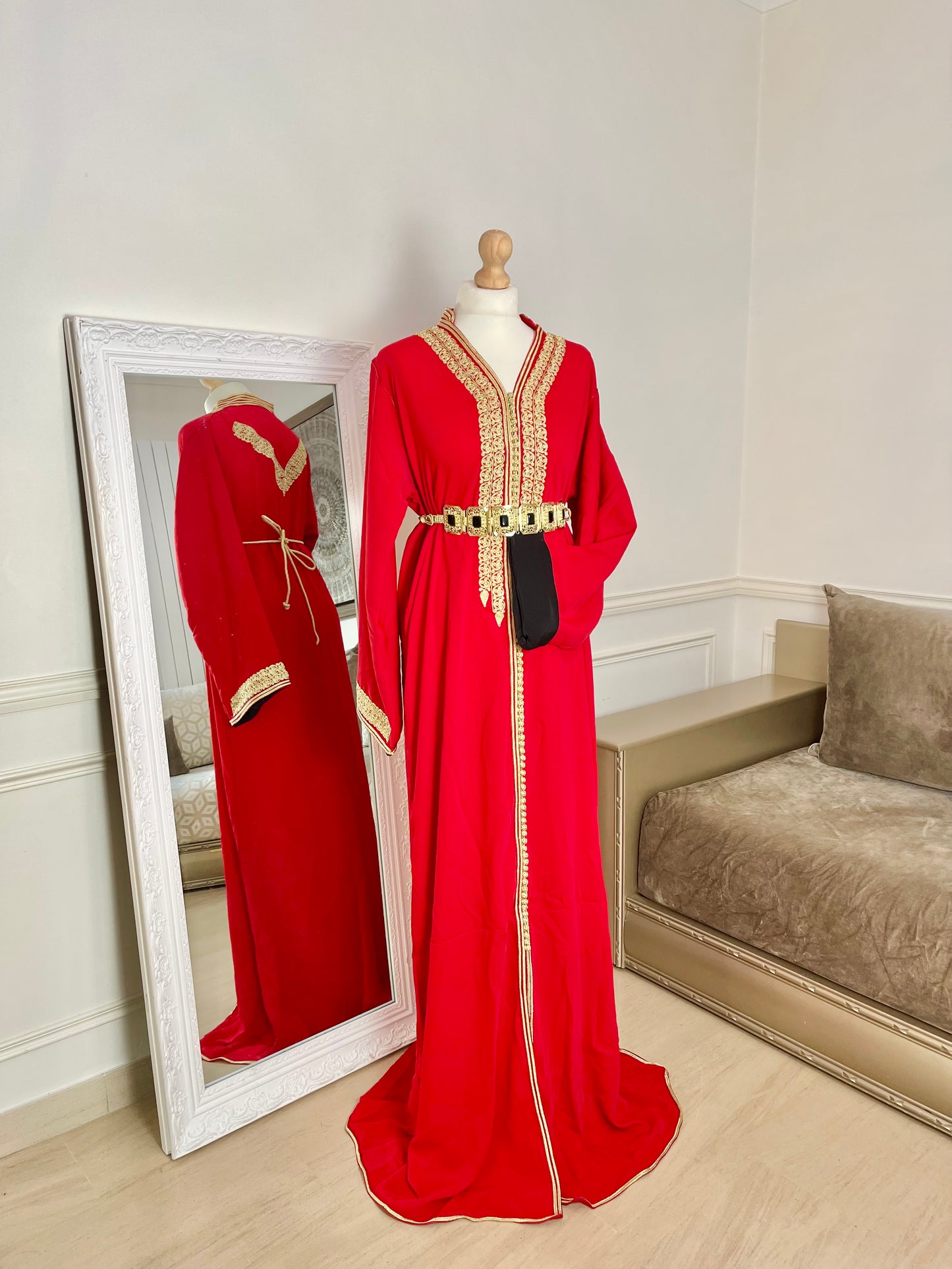 Caftan Eman rouge