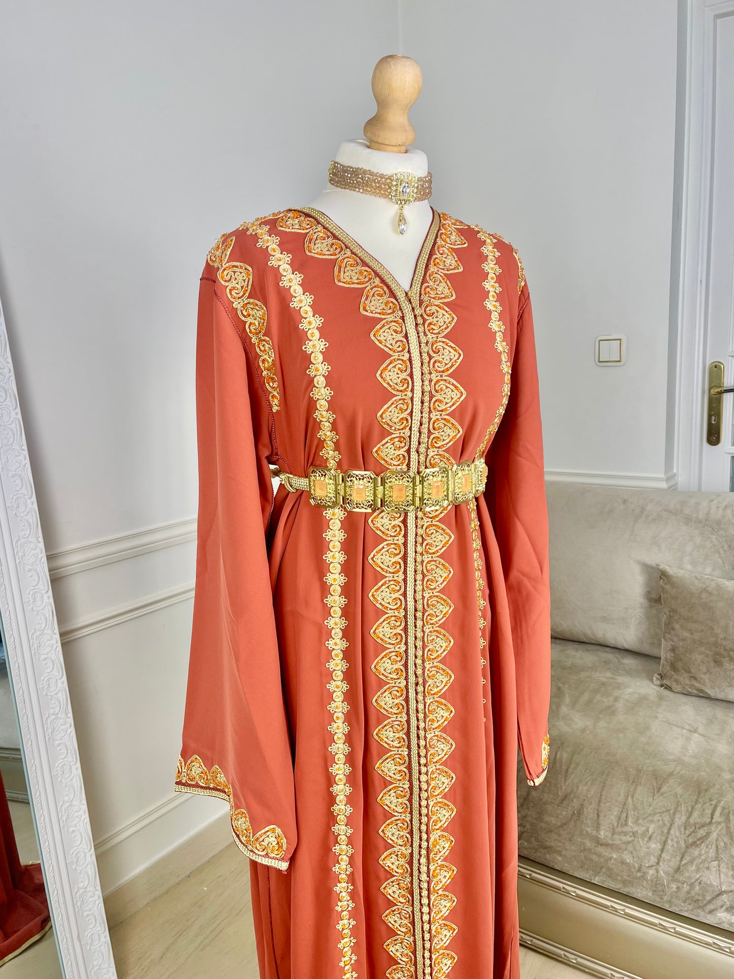 Caftan Ahlam terracota