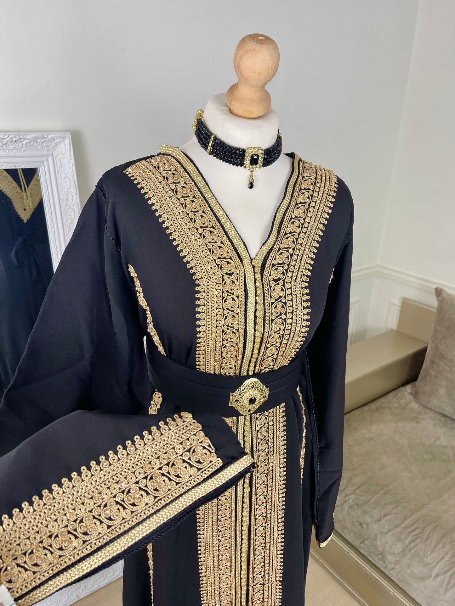 Caftan Rania noir